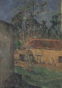 Paul Cezanne Farm Coutyard in Auvers painting